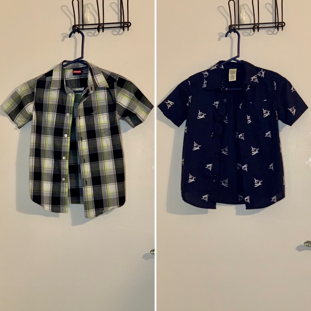 Boys Short Sleeve Button Up (Bundle of 2 shirts)